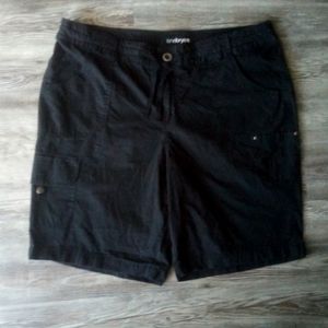 Lane Bryant Cargo Shorts Black Sz 18